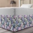 thumbnail image 1 of Lilac Bed Skirt, Colorful Lilac Flowers Budding Efflorescence Season Soulful Spring in the Country, Elastic Bedskirt Dust Ruffle Wrap Around for Bedding Decor, 4 Sizes, Multicolor, by Ambesonne, 1 of 2