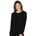 thumbnail image 1 of Lilac-Bloom Nina LB246 Womens Long Sleeve Crewneck Shirt - Black - Large, 1 of 1