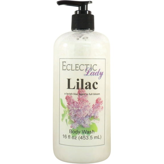 Lilac Body Wash by Eclectic Lady, Liquid Shower Gel for Women and Men, 16 Ounces