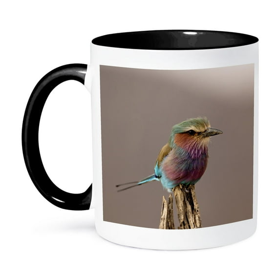 Lilac Breasted Roller Bird, Samburu Game Reserve, Kenya-Af21 Aje0704 - Adam Jones, 15oz Two-Tone Black Mug