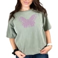 thumbnail image 1 of Lilac Butterfly Print Merch, Moss Comfort Colors T-Shirt, Large, 1 of 1