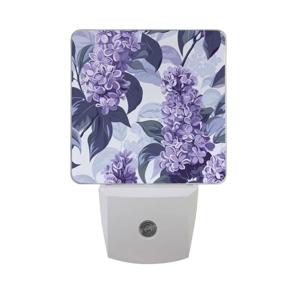 Lilac Cartoon LED Night Light with Smart Sensor Plug Into Wall Dusk to Dawn 2 packs