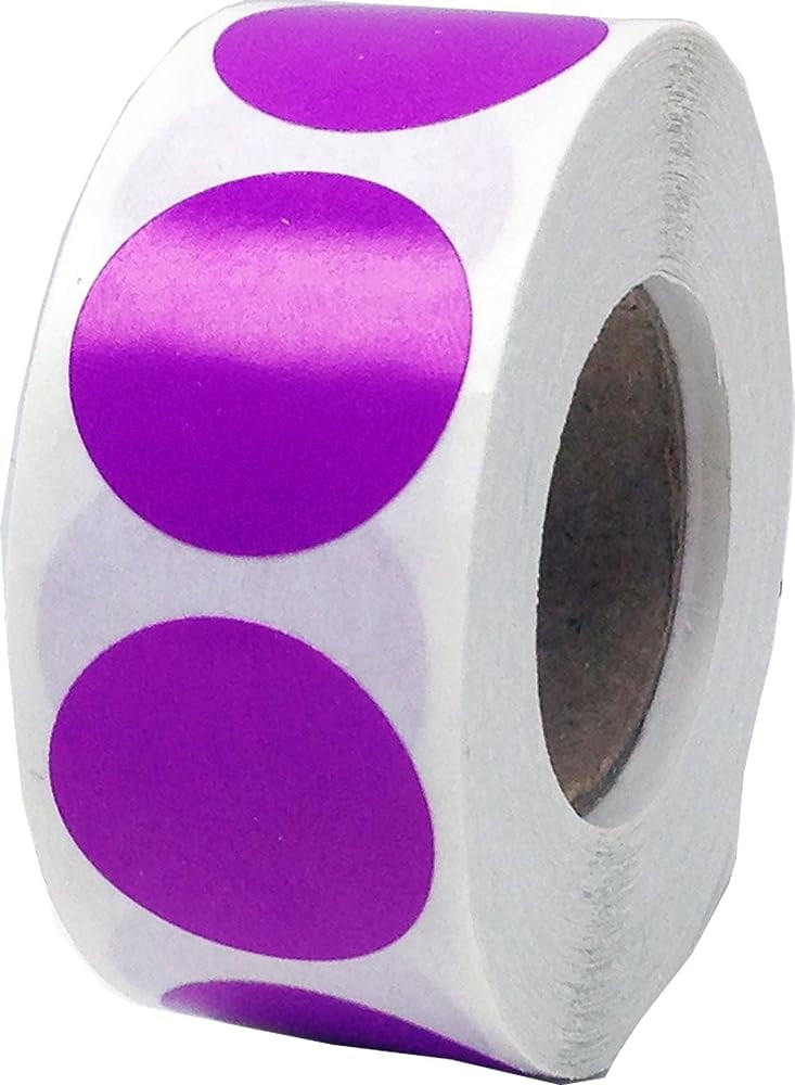 Lilac Color Coding Labels for Organizing Inventory 0.75 Inch Round