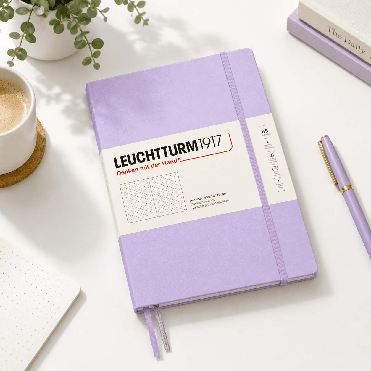 Lilac Composition (B5) - Dotted Hardcover Notebook with 219 Numbered ...