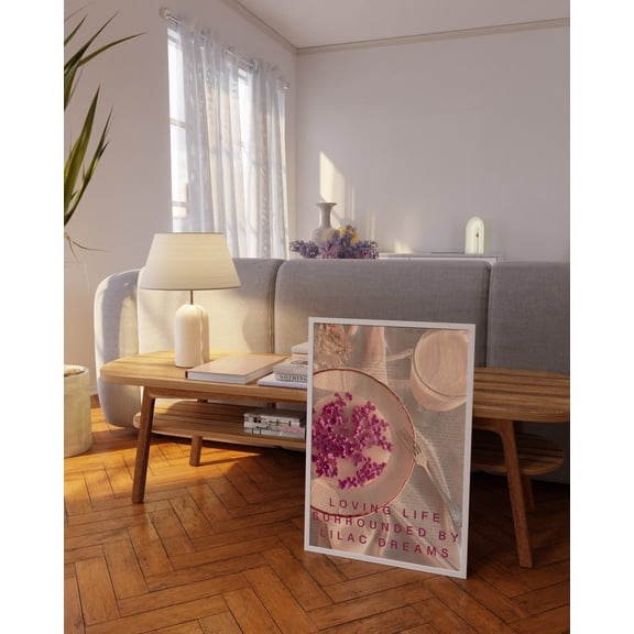 Lilac Dreams Retro Trippy Wall Art Poster Decor Unframed Paper Print