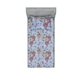 thumbnail image 1 of Lilac Fitted Sheet & Pillow Sham Set, Springtime Inspiration Dreamy Flowers Boho Silhouettes Cottagecore Art, Decorative Printed 2 Piece Bedding Decor, Twinxl, Lavender Blue Pale Maroon, by Ambesonne, 1 of 2
