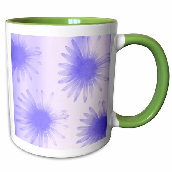 3drose, Lilac Flowers Expressions- Floral Art- Nature, 11oz Two-tone Green Mug