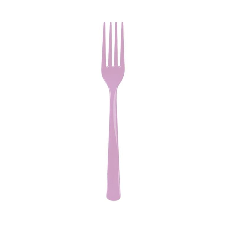 Way To Celebrate Disposable Plastic Forks, Lilac, 24 Pieces