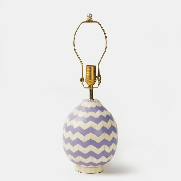 Lilac Herringbone Table Lamp