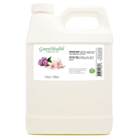 Lilac Lilies Fragrance Oil - 32 fl oz - White Plastic Jug w/ Cap - GreenHealth