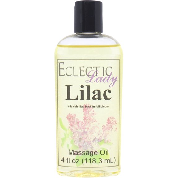 Lilac Massage Oil by Eclectic Lady, 4 oz, Sweet Almond Oil and Jojoba Oil