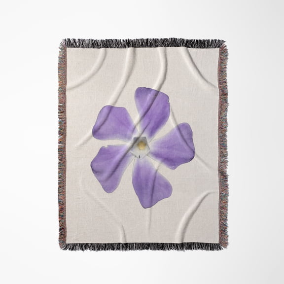 Lilac Periwinkle Flower Vector Cut Out, Woven Blanket