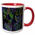 thumbnail image 1 of 3drose, Lilac Peruvian and Lilies in Neon, 11oz Two-tone Red Mug, 1 of 6