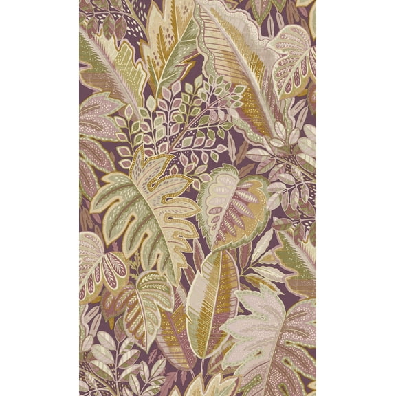 Lilac Pink Furry Leaves Tropical Wallpaper