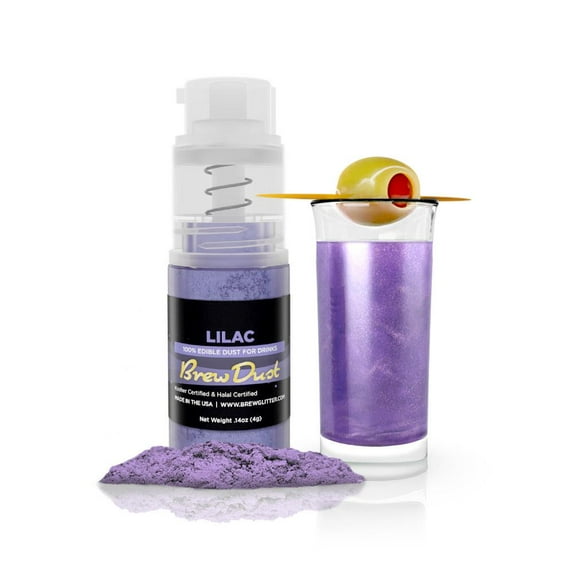 Brew Dust - Lilac Purple Edible Drink Powder - Silky Swirl, Beverage Safe, 4g Spray Pump