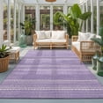 thumbnail image 1 of Lilac Purple Striped Washable Area Rugs 4'x6', Coastal Grandma Farmhouse Rustic Linen Texture Washable Throw Living Room Rug Non-Slip Sturdy Edge Binding Carpet for Indoor Entryway Bedside Kitchen, 1 of 9
