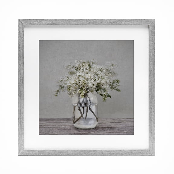 Stupell Industries Lilac Simplicity Bouquet Gray Framed Print Under Glass, design by Robin-Lee Viera