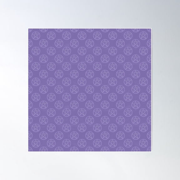 Lilac Stone Pentagrams Poster Wall Art, Modern Wall Decor For Living Room Bedroom, 24x24 UNFRAMED