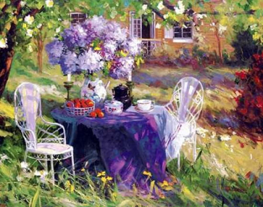 Lilac Tea Party Canvas Art - Benjamin (22 x 28)
