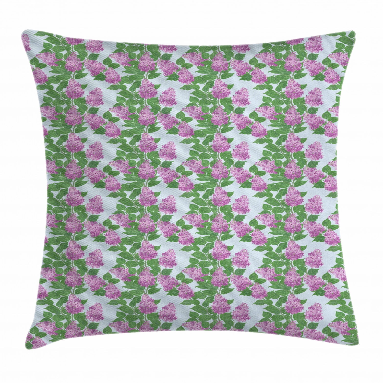 Lilac Throw Pillow Cushion Cover, Bouquets of Flowering Twigs Summer Foliage Natural Beauty