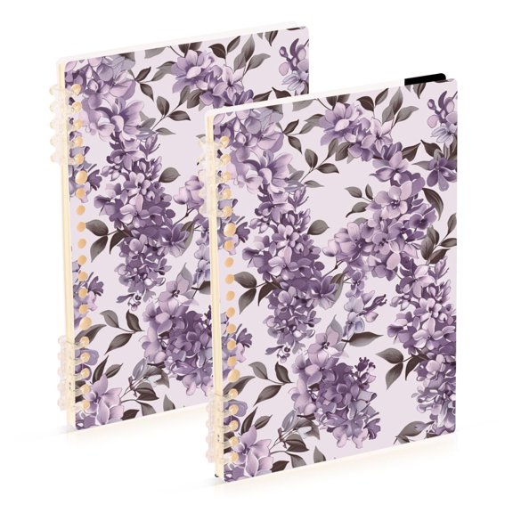Lilac Vintage Color Notebook Detachable Coil Notebook Diary Plan Book A5 Size 60 Pages 1 Pack