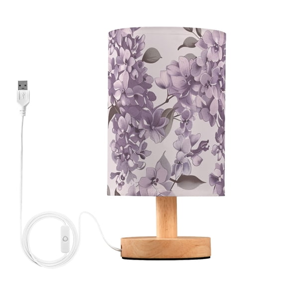 Lilac Vintage Color Table Lamp with USB Port LED Warm Light Lamp Night Light Home Decor