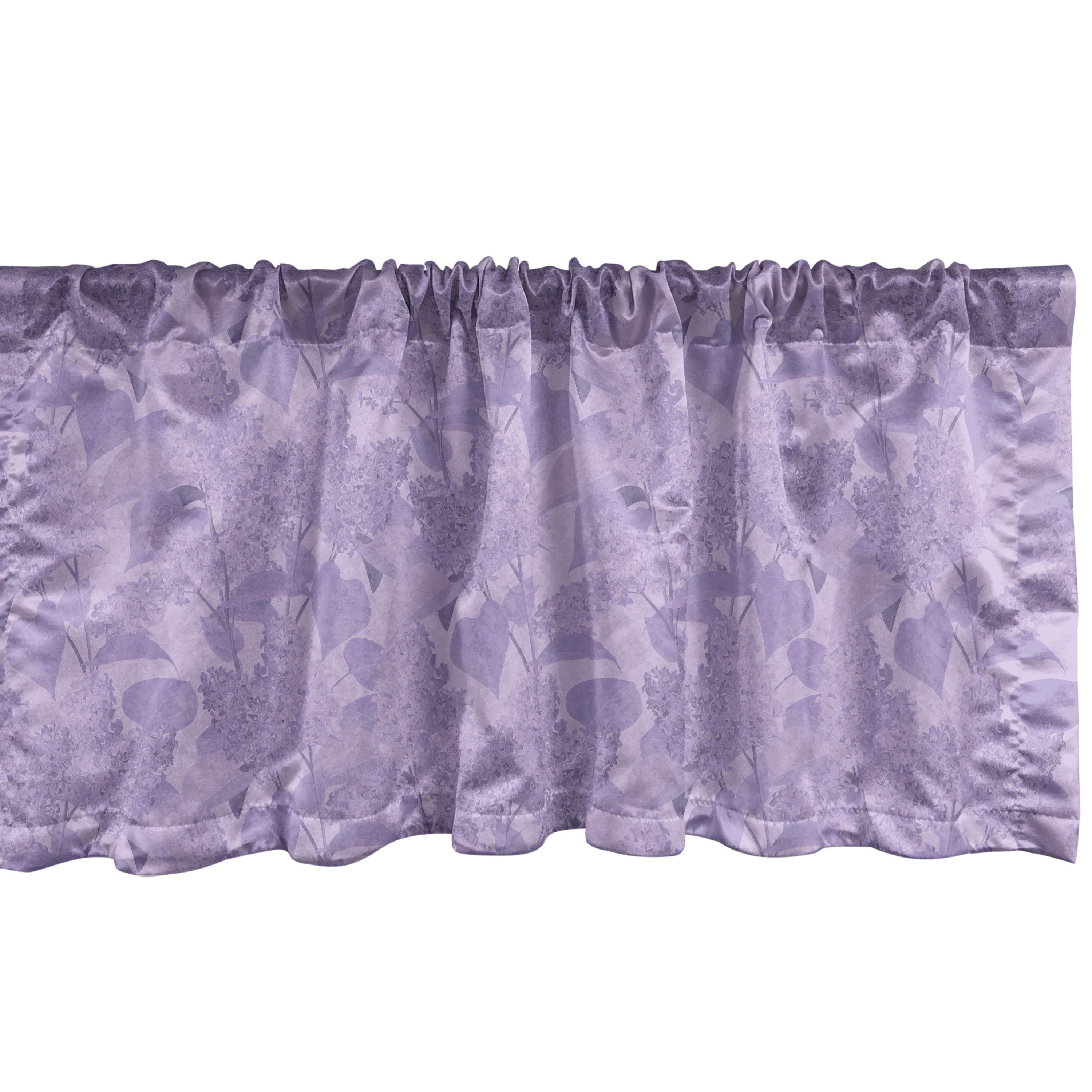 Ambesonne Lilac Valance Pack of 2, Romantic Syringa Garden, 54
