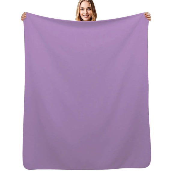 Lilac purple Flannel Blankets Soft Throw Blanket Winter Travel Office Outdoor Bedspread