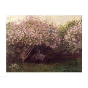 Lilacs Grey Weather c1872-73 Canvas Art - Claude Monet (24 x 18)