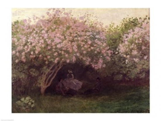 Lilacs Grey Weather c1872-73 Canvas Art - Claude Monet (36 x 24)