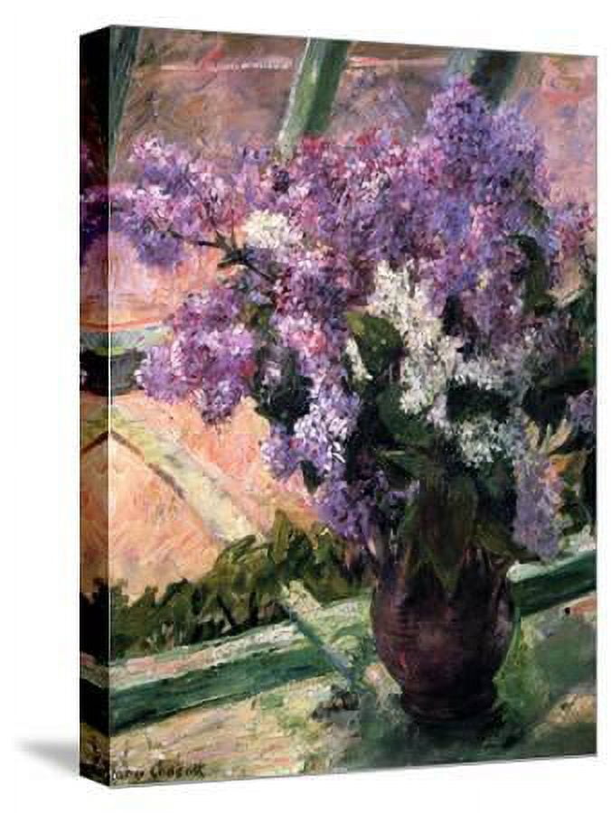 Lilacs in a Window, C1880, Botanical Stretched Canvas Wall Art by Mary