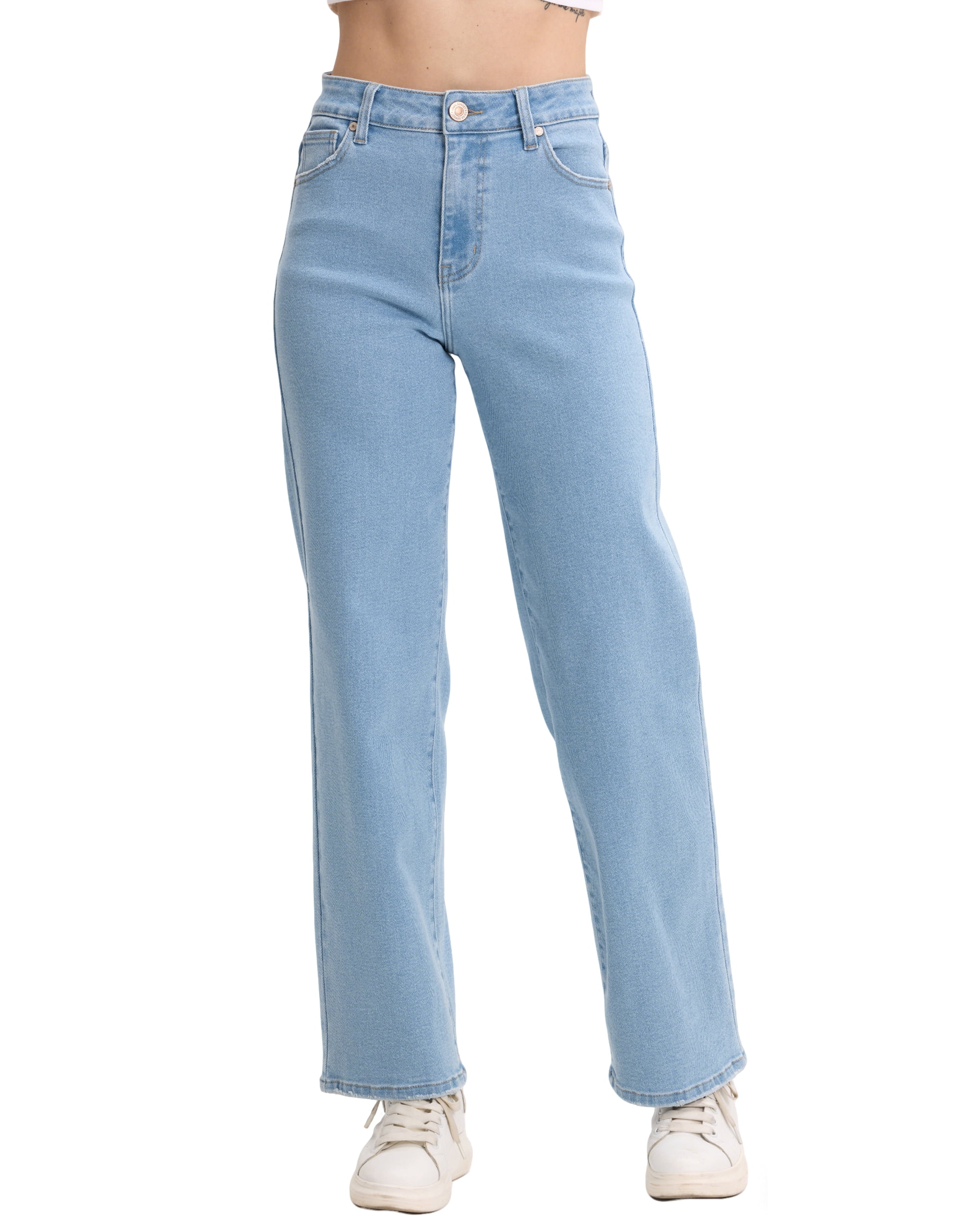 Lilac Sunset, Women's High-Rise Wide Leg Jeans, Size 1–15, Light