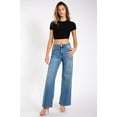thumbnail image 1 of Lilac Sunset Women’s High-Rise Wide Leg Jeans, Relaxed Fit, Medium Blue, Juniors Sizes 1–15, 1 of 6