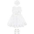 Lilax Baby Girl Newborn Christening Baptism White Baptism Dress Gown 4
