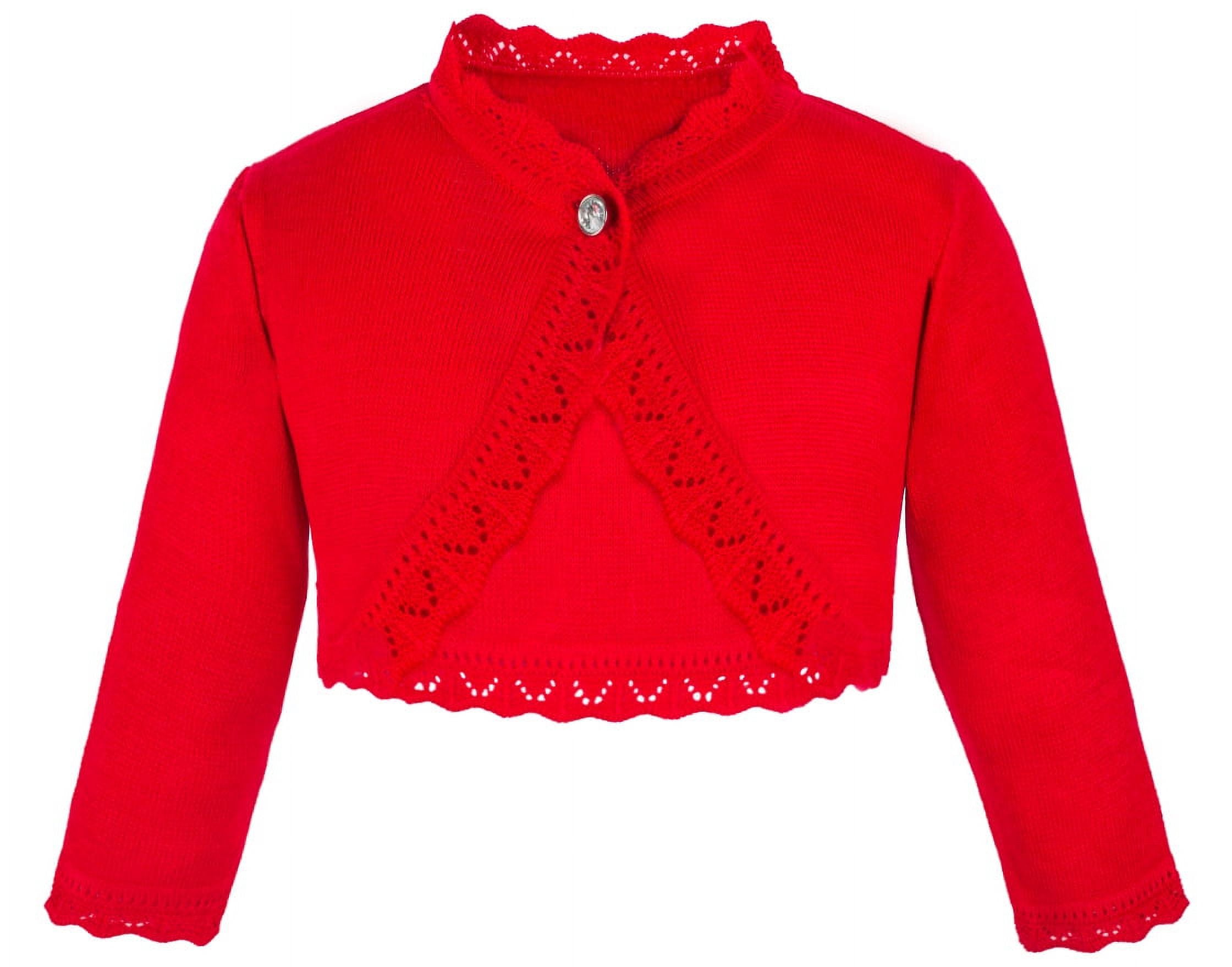 Girl Cardigan Lilax Girls' Knit Cardigan - Long Sleeve Button-Up...