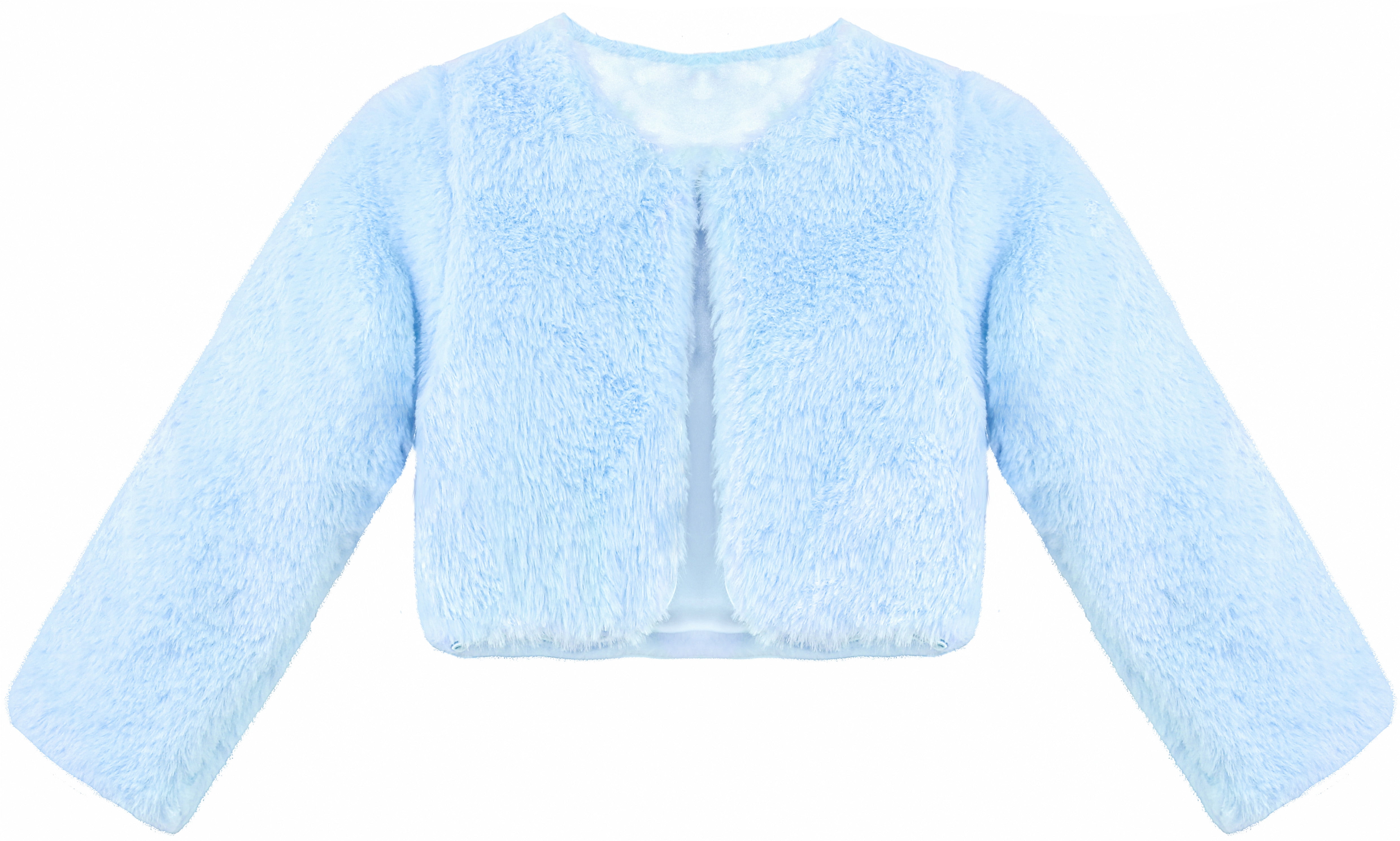 Little Girls White Stylish Faux Fur Bolero Jacket 2-6 main image 1