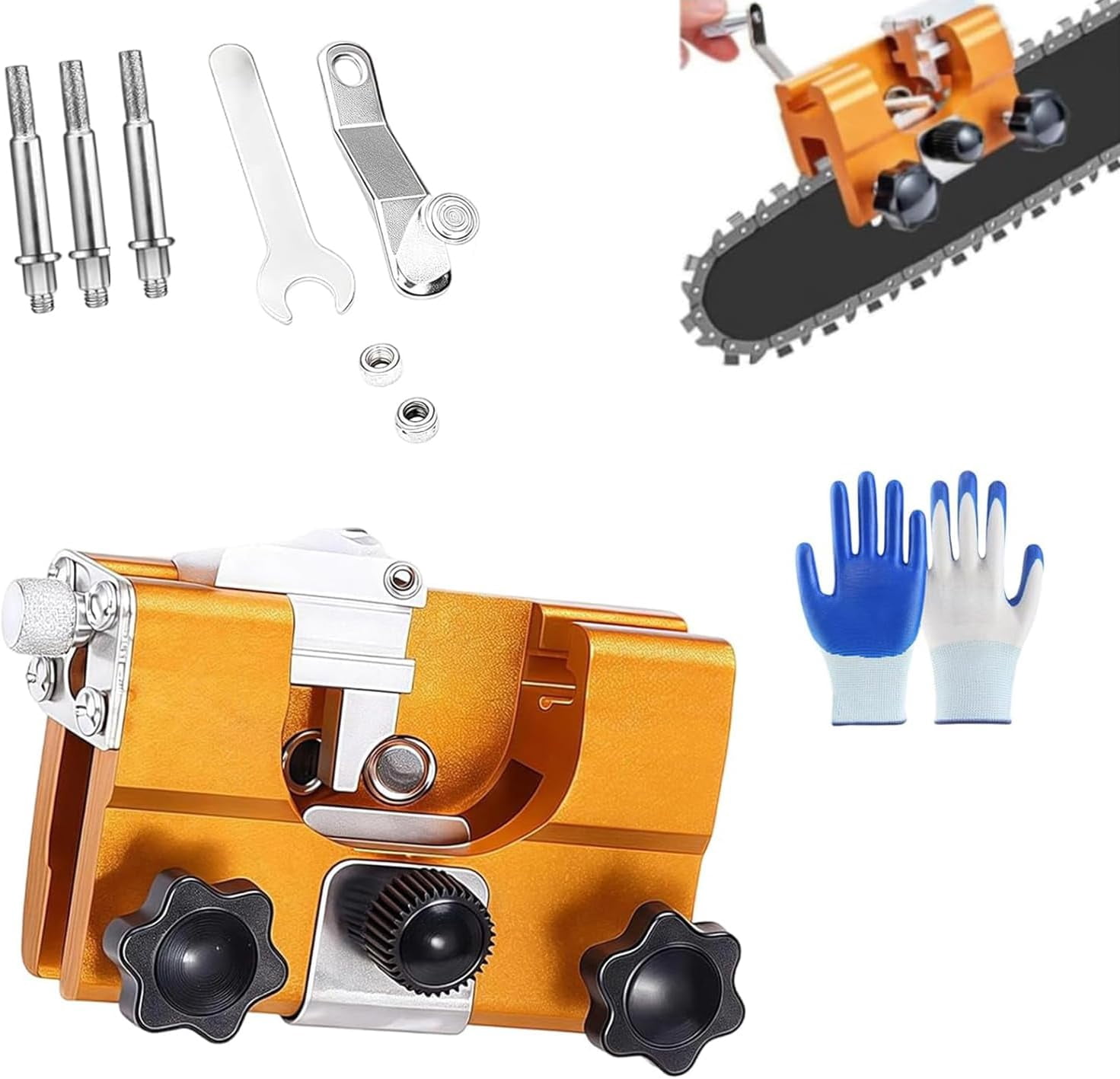 Lilcher Chainsaw Sharpener, Universal Chain Saw Sharpener Tool, Hand ...