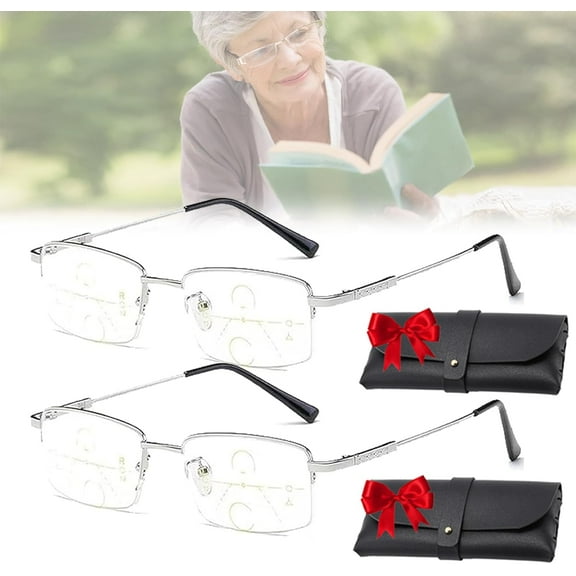 Lilcher Intellireaders for Men & Women – Progressive Multifocal Reading Glasses with Blue Light Blocking, HD Vision Pro Glasses for Computer, Reading, and Daily Use