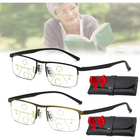 Lilcher Intellireaders for Men & Women – Progressive Multifocal Reading Glasses with Blue Light Blocking, HD Vision Pro Glasses for Computer, Reading, and Daily Use