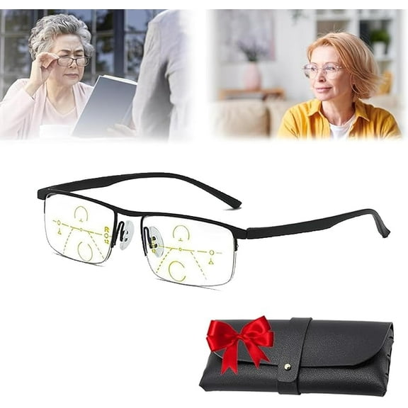 Lilcher Intellireaders for Men & Women – Progressive Multifocal Reading Glasses with Blue Light Blocking, HD Vision Pro Glasses for Computer, Reading, and Daily Use