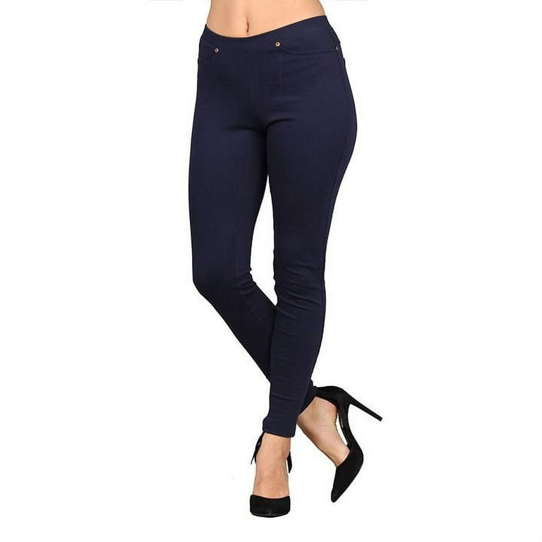 Buy online Dark Blue Solid Jegging from Jeans & jeggings for Women