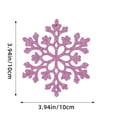 thumbnail image 1 of Lilgiuy 12Pcs Glitter Snowflakes Christmas Ornaments, Plastic Pink Snowflake Ornaments for Christmas Tree Hanging Decoration Winter Indoor and Outdoor Windows Birthday Party Home Supplies (3.94"), 1 of 6