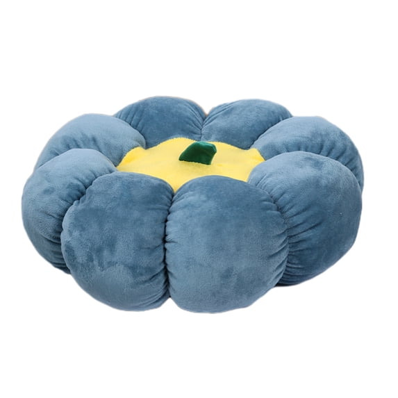 Lilgiuy 14.96 Inch Pumpkin Throw Pillow Halloween Home Decorative Soft Plush Filled Non-Slip Pumpkin Throw Pillow Chair Cushion Floor Pillow for Sofa Couch Chair Bed Car Floor, Blue