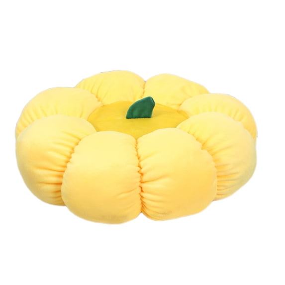 Lilgiuy 14.96 Inch Pumpkin Throw Pillow Halloween Home Decorative Soft Plush Filled Non-Slip Pumpkin Throw Pillow Chair Cushion Floor Pillow for Sofa Couch Chair Bed Car Floor, Yellow