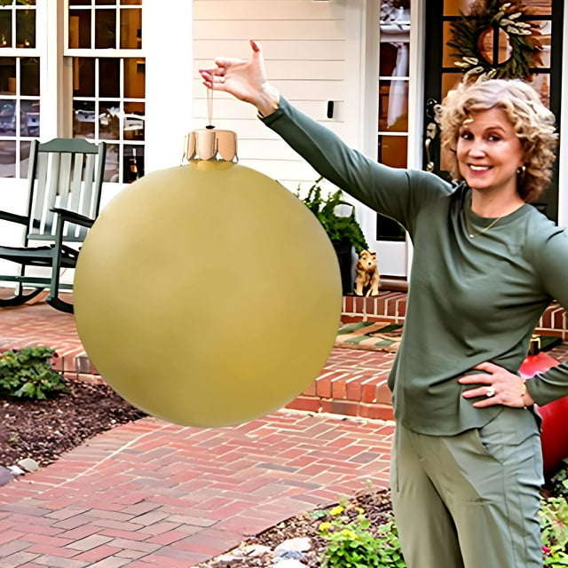 Lilgiuy 17.71 inch Christmas Decorated Ball, Large PVC Inflatable