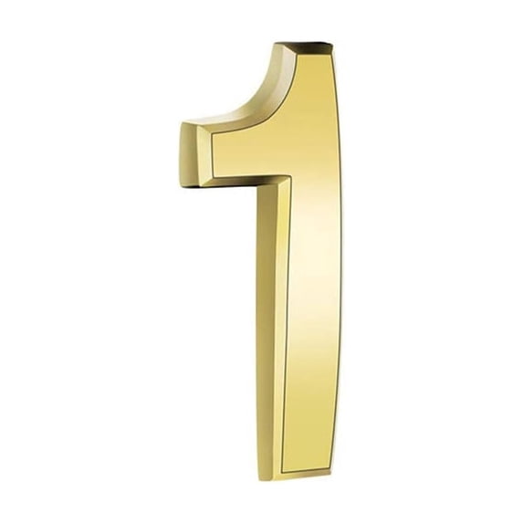 Lilgiuy 2.8inch Gold House Numbers Mailbox Numbers 3D 0-9 Waterproof Numbers for Outside Self Adhesive Number for Hotel, Door, Garbage Bins, Address Number (Gold-1)