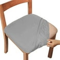 thumbnail image 1 of Lilgiuy 2 Pack Solid Color Seat Covers for Dining Room Chair, Stretch Fit, Soft Comfortable Elastic Removable Washable Chair Seat Cushion Protector Slipcovers, 14-18 inches, 1 of 5