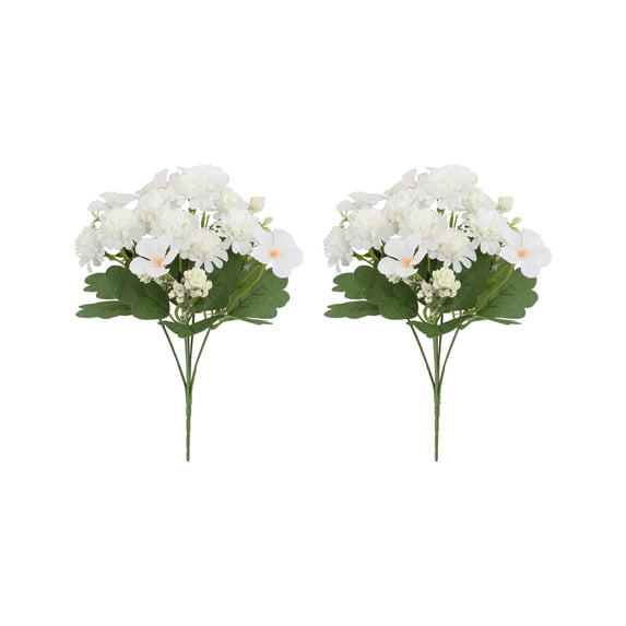 Lilgiuy 2 Packs Hydrangea Artificial Flowers, Artificial Hydrangea, Silk Hydrangea Flowers Fake Hydrangea Artificial Flowers Hydrangea Bouquet for Centerpiece Table Wedding Party Home Decor