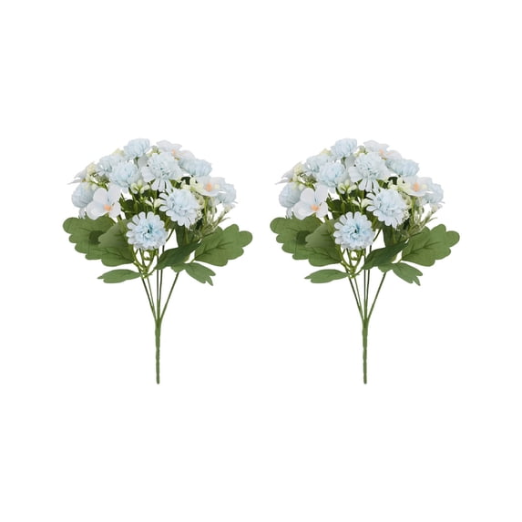 Lilgiuy 2 Packs Hydrangea Artificial Flowers, Artificial Hydrangea, Silk Hydrangea Flowers Fake Hydrangea Artificial Flowers Hydrangea Bouquet for Centerpiece Table Wedding Party Home Decor