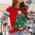 thumbnail image 1 of Lilgiuy 2023 Christmas Sweaters for Women Teen Girls Long Sleeve Crewneck Sweater Cute Christmas Tree Graphic Xmas Top Streetwear, 1 of 5